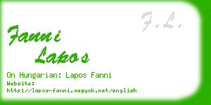 fanni lapos business card